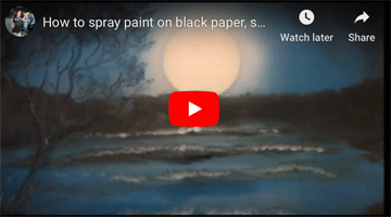 Spray Paint Art Lessons- Spray Paint Art on Black Paper!