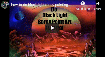 Full Free Spray Paint Lesson Black Light Painting