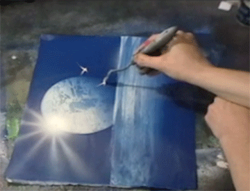 blue-ocean spray paint art