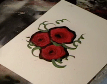 roses spray paint art